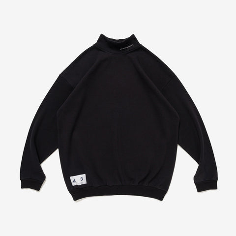 TORTOISE WAFFLE MOCK NECK LS