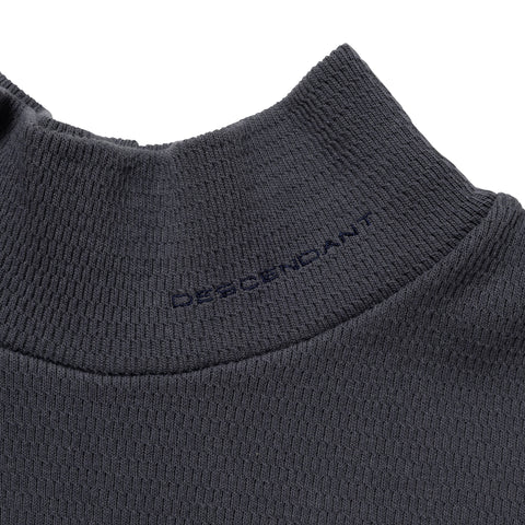 TORTOISE WAFFLE MOCK NECK LS