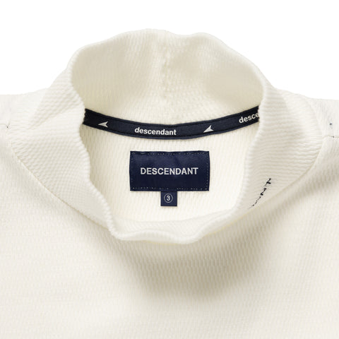 TORTOISE WAFFLE MOCK NECK LS