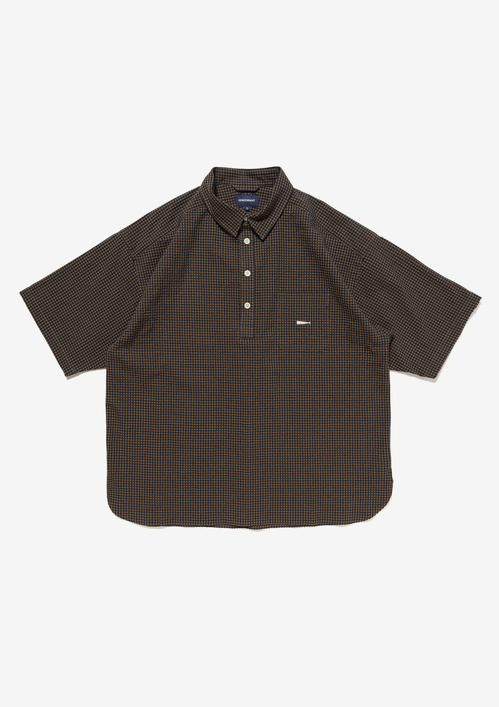 VOIL PULLOVER PLAID SS SHIRT