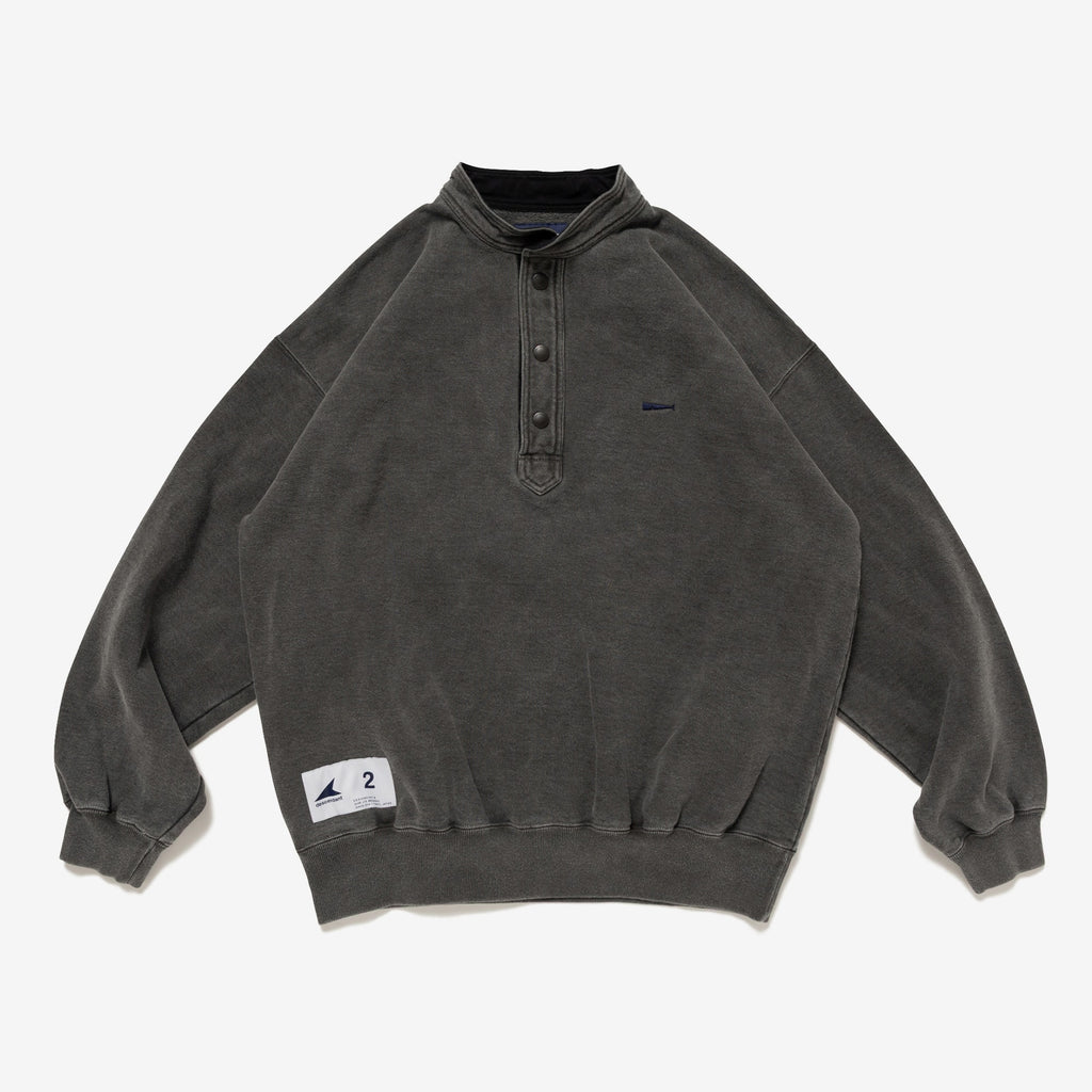 VOIL HENLEY NECK PIGMENT DYE