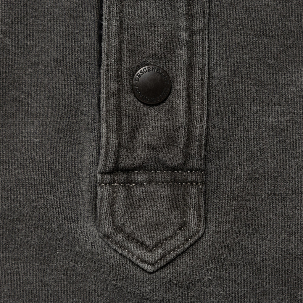 VOIL HENLEY NECK PIGMENT DYE