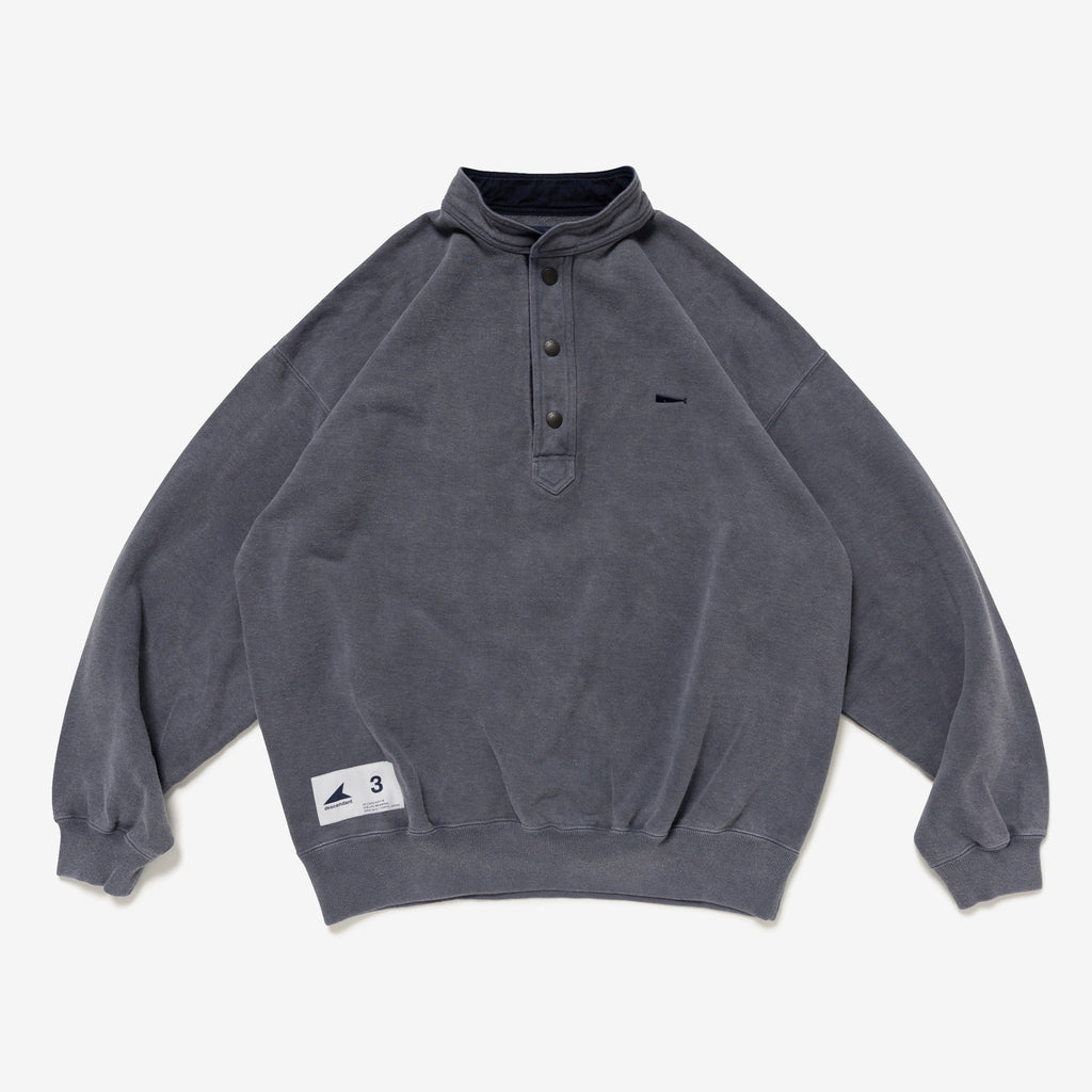 VOIL HENLEY NECK PIGMENT DYE