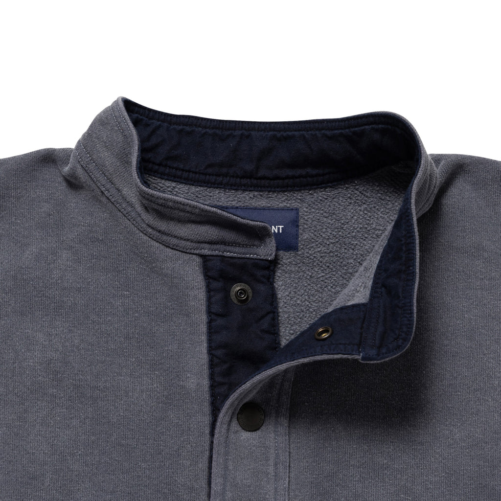 VOIL HENLEY NECK PIGMENT DYE