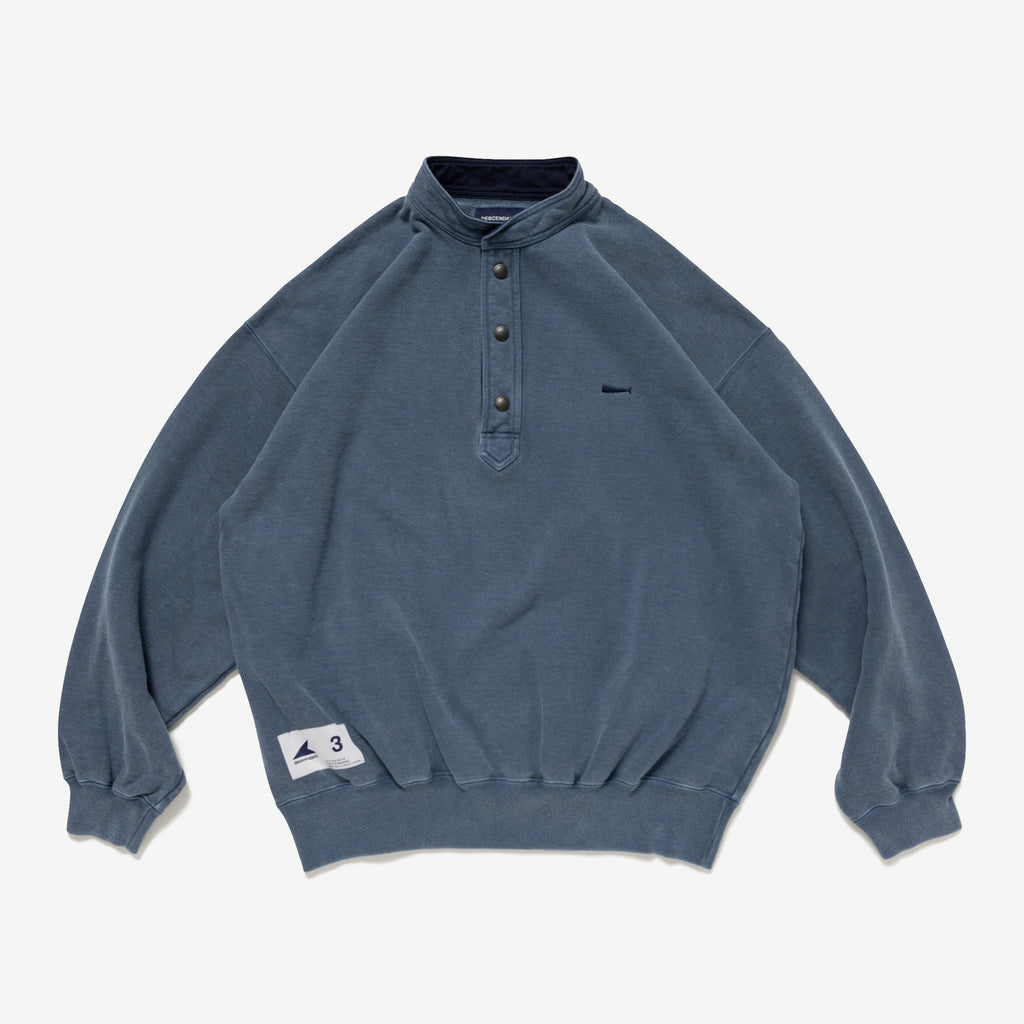 VOIL HENLEY NECK PIGMENT DYE