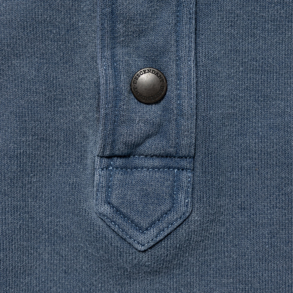 VOIL HENLEY NECK PIGMENT DYE