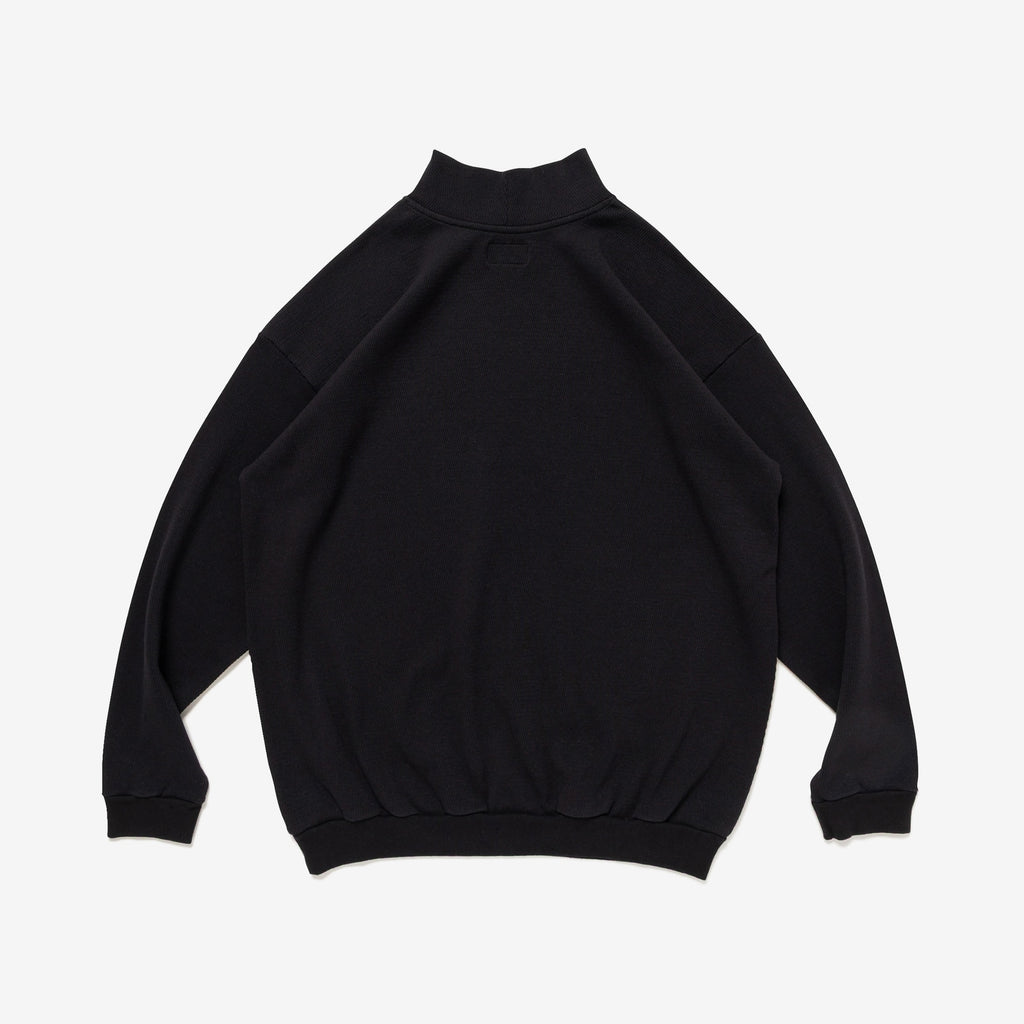TORTOISE WAFFLE MOCK NECK LS
