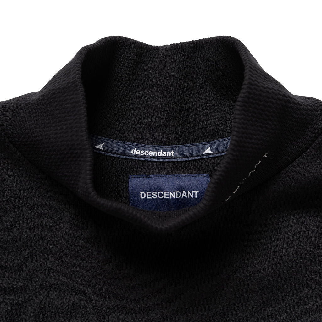 TORTOISE WAFFLE MOCK NECK LS