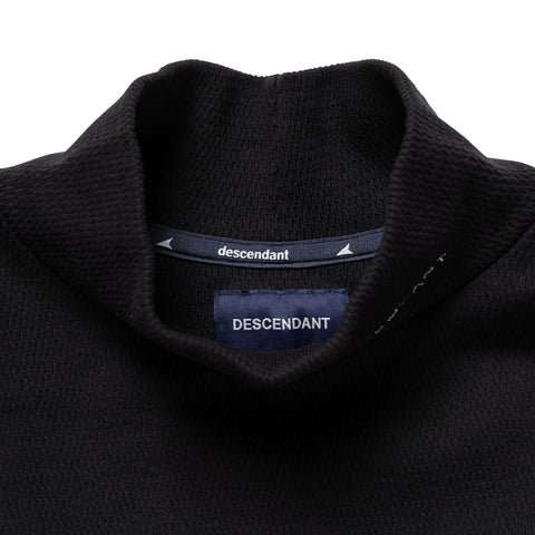 TORTOISE WAFFLE MOCK NECK LS