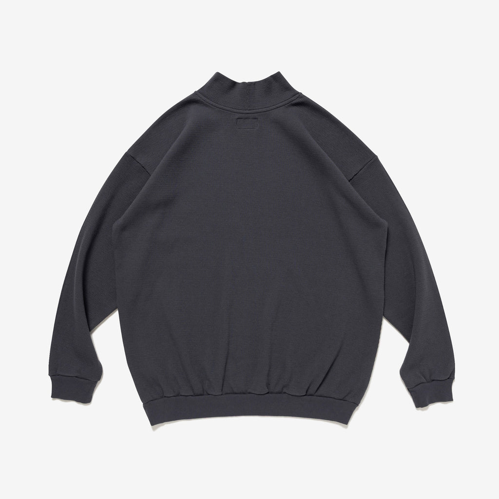 TORTOISE WAFFLE MOCK NECK LS