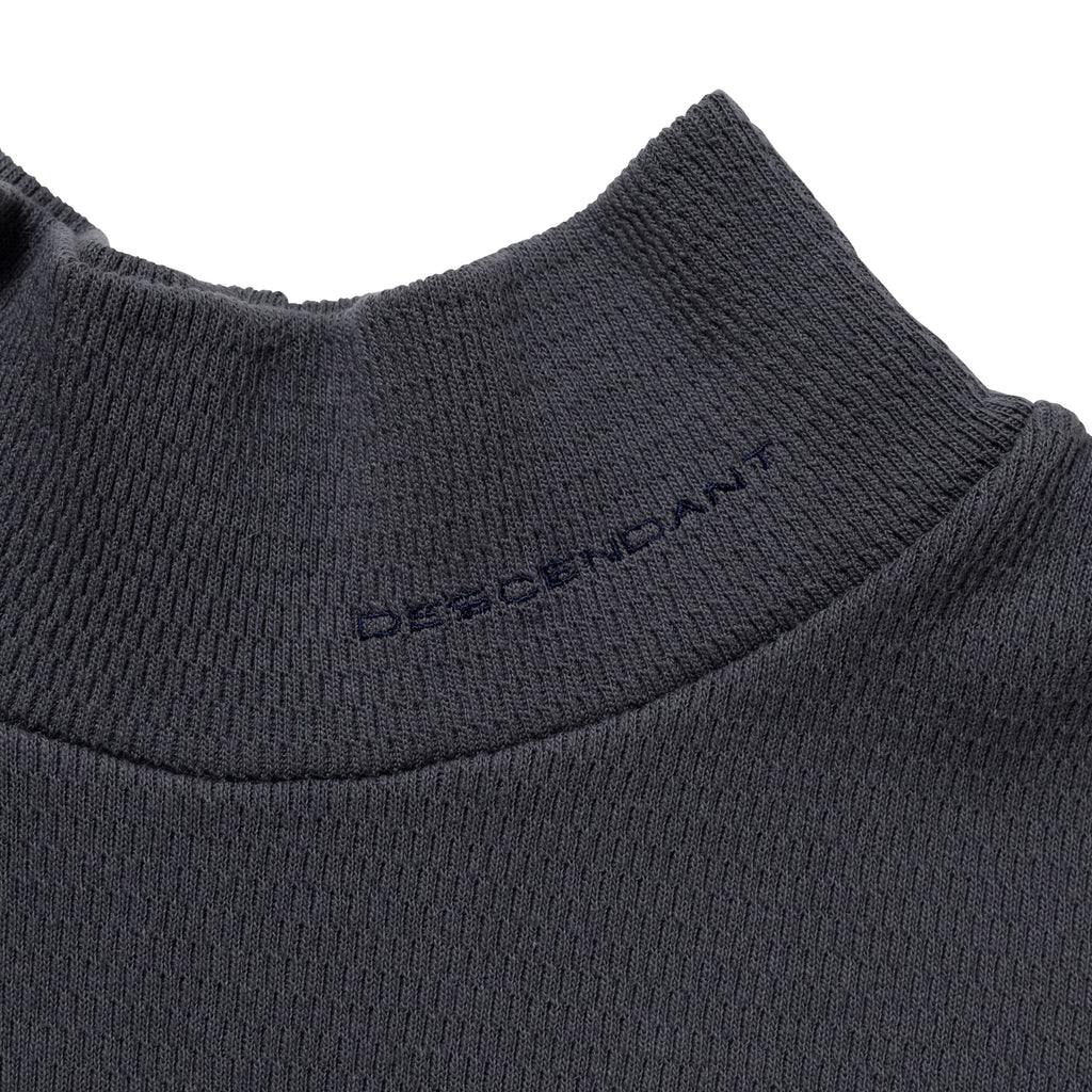 TORTOISE WAFFLE MOCK NECK LS