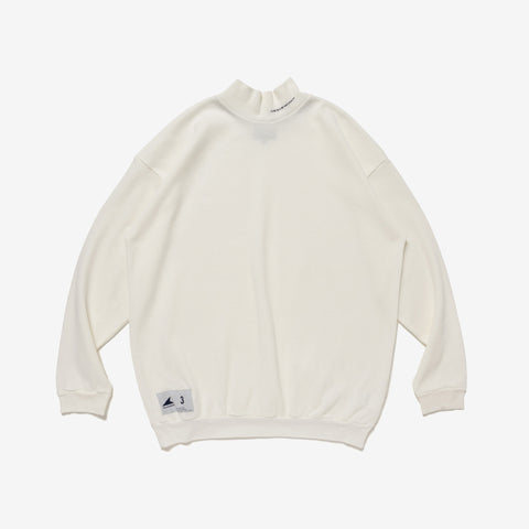 TORTOISE WAFFLE MOCK NECK LS