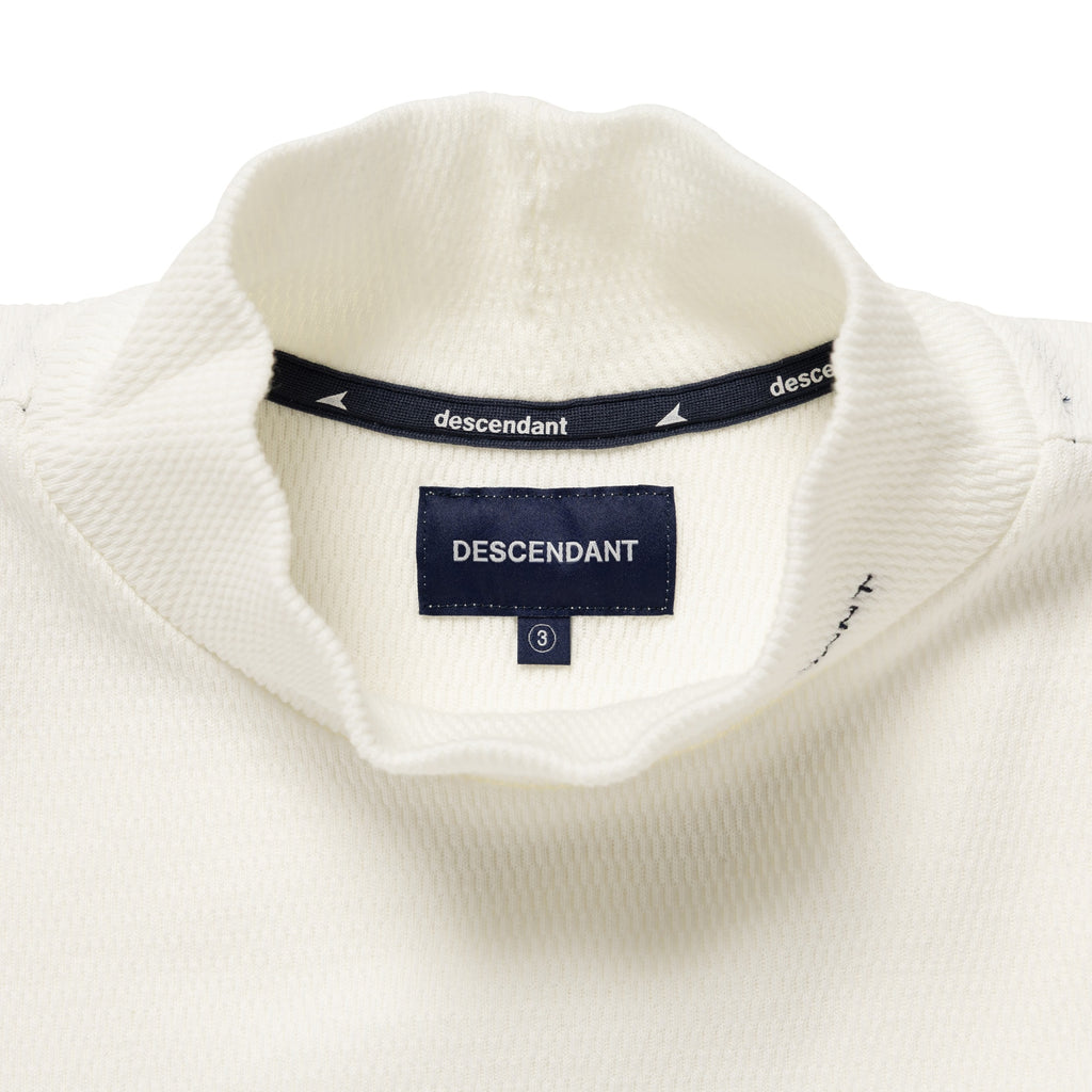 TORTOISE WAFFLE MOCK NECK LS