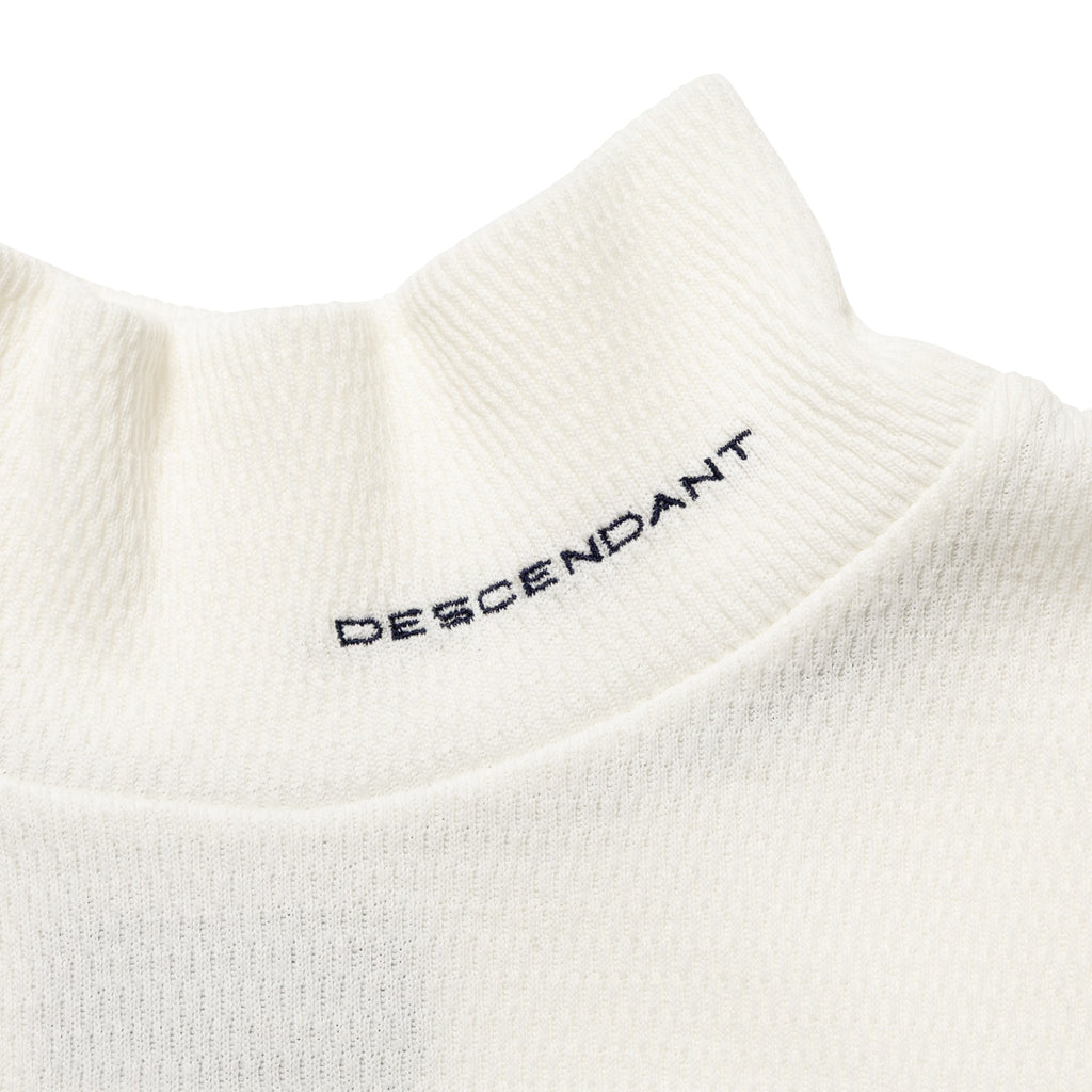 TORTOISE WAFFLE MOCK NECK LS